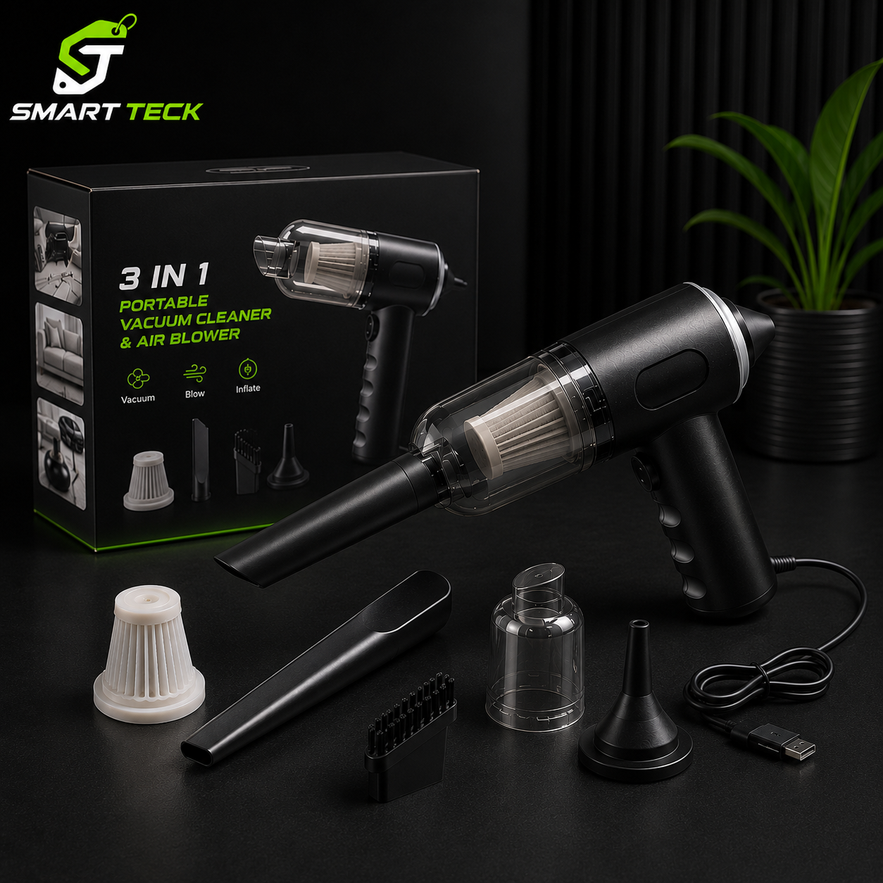 3-in-1 Rechargeable Vacuum Cleaner