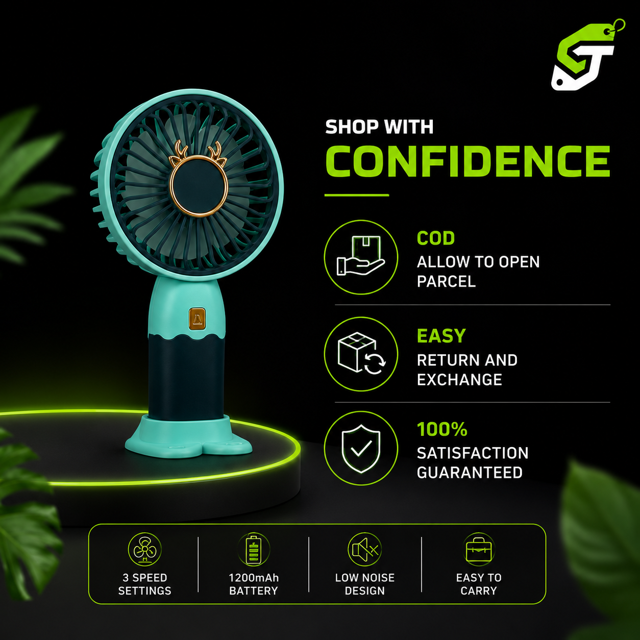 Cute Rechargeable Mini Fan