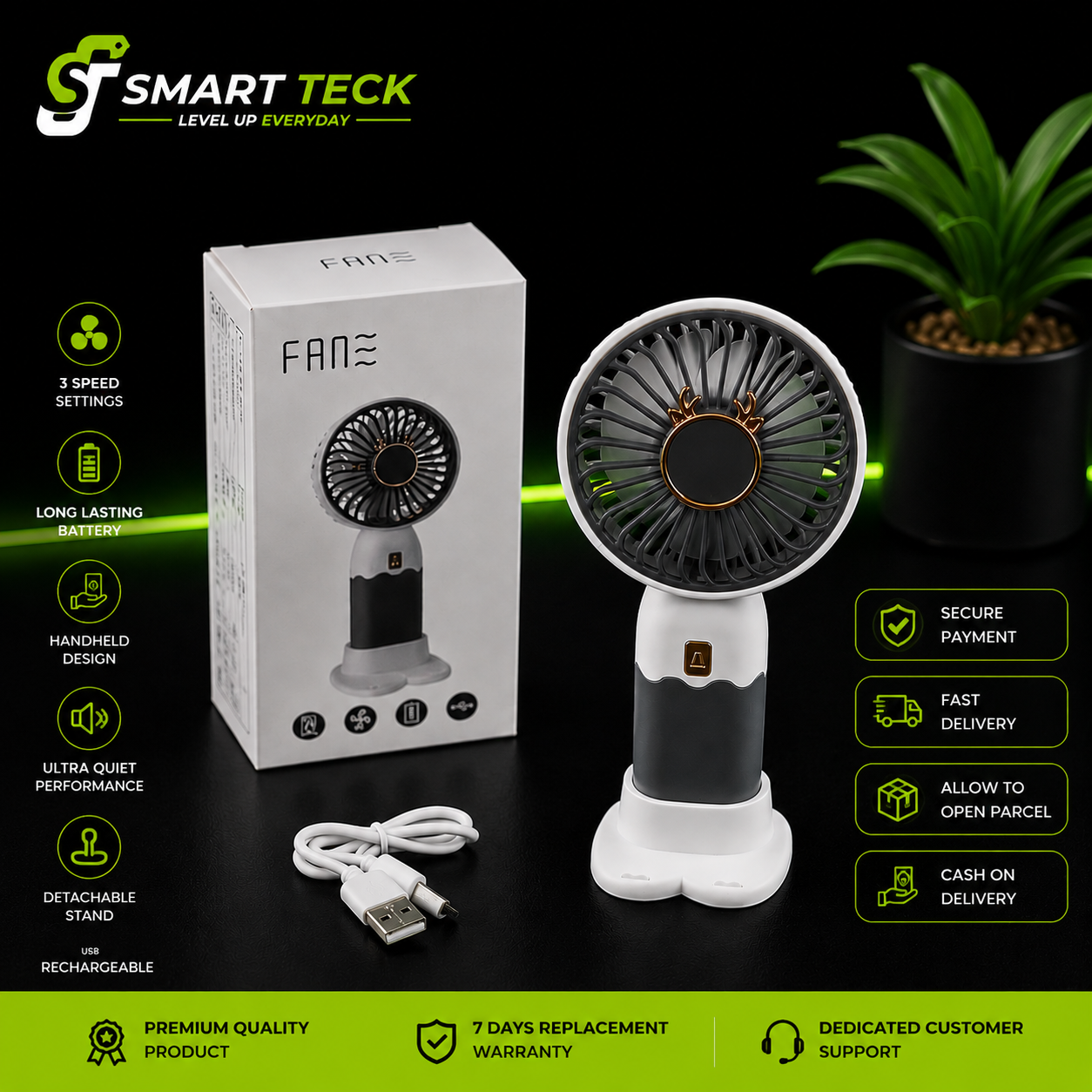 Cute Rechargeable Mini Fan
