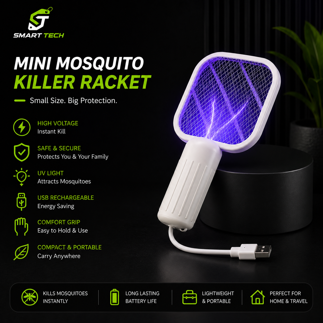 Mini Mosquito Killer Racket