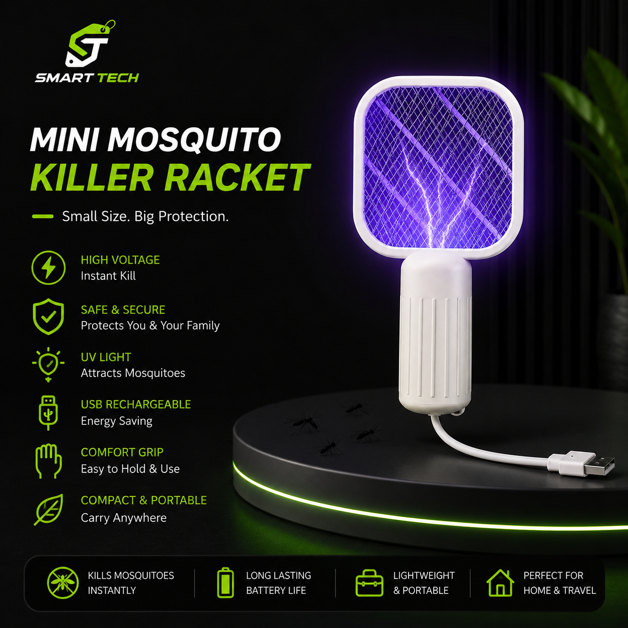 Mini Mosquito Killer Racket