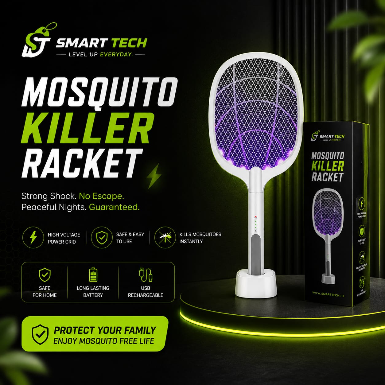 Rechargeable Mosquito Killer Racket
